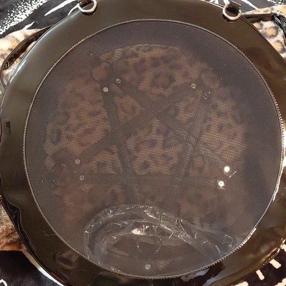 KILLSTAR LARGE PENTAGRAM ROUND MESH WEEKENDER,TRAVEL BAG,BEACH BAG NWOT - Picture 3 of 12